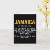Grappig Jamaica Definition Gezegde Jamaicaans Pato Kaart (Gele Bloem)