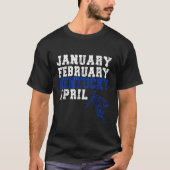 Grappig Januari Februari Kentucky April Madness T-shirt (Voorkant)