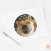 grappig japans akita met schattig alle gelegenhede ronde sticker (Envelop)