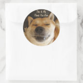 grappig japans akita met schattig alle gelegenhede ronde sticker (Tas)