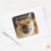 grappig japans akita met schattig alle gelegenhede vierkante sticker (Envelop)