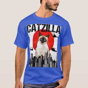 Grappig  Japans Catzilla Siamese kat T-shirt