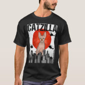 Grappig  Japans Catzilla Sphynx Cat T-shirt (Voorkant)