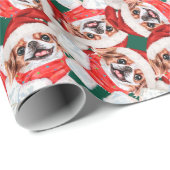 Grappig Japans Chinees Kerstpatroon Cadeaupapier (Rol Hoek)