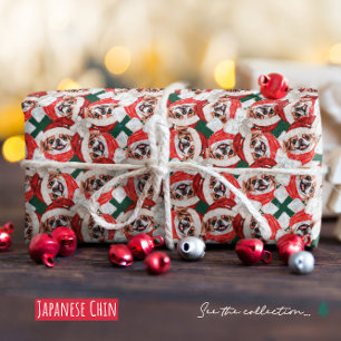 Grappig Japans Chinees Kerstpatroon Cadeaupapier