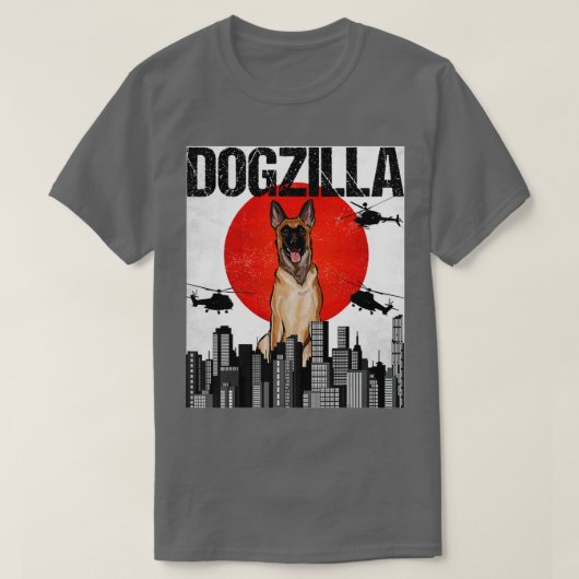 Grappig  Japans Dogzilla Belgium Malinoi T-shirt (Design voorkant)