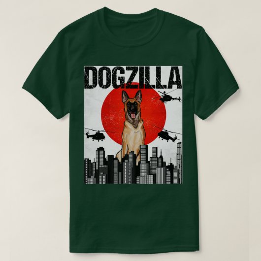 Grappig  Japans Dogzilla Belgium Malinoi T-shirt (Design voorkant)