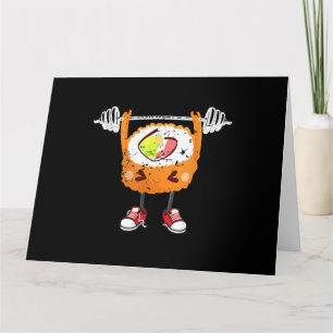 Grappig Japans eten Gym Weightlift Gift T-Shirt Kaart