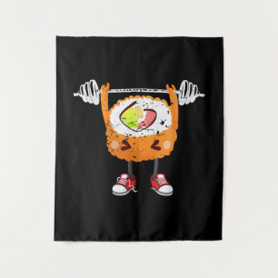 Grappig Japans eten Gym Weightlift Gift T-Shirt Wandkleed