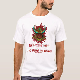 Grappig Japans samurai t-shirt design