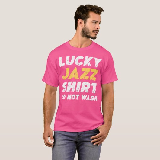 Grappig Jazz Lucky Jazz Shirt niet wassen (Voorkant volledig)