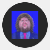 Grappig Jd Vance Shirt Jd Vance Face Meme Ronde Sticker (Voorkant)