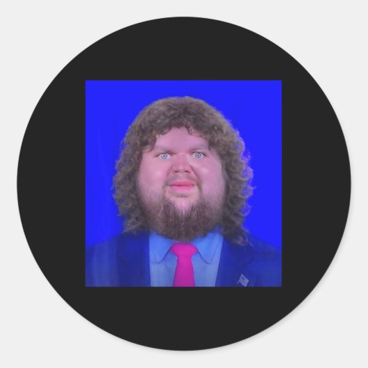 Grappig Jd Vance Shirt Jd Vance Face Meme Ronde Sticker (Voorkant)