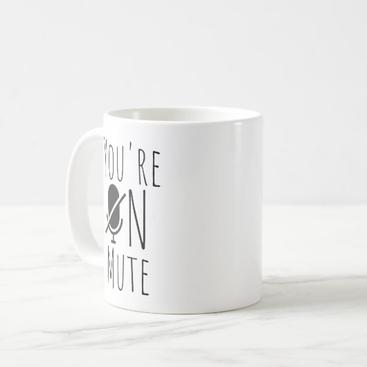 Grappig Je bent op Mute Koffiemok (Voorkant links)