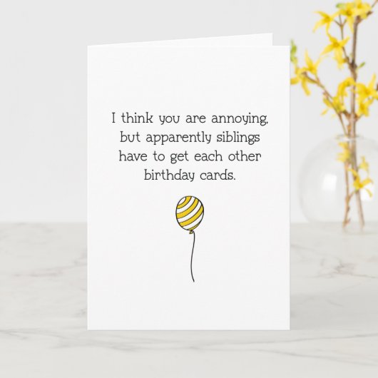 Grappig, je bent verbijsterend... kaart (Gele Bloem)