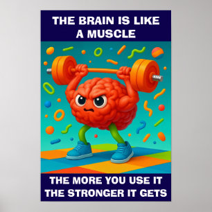 Grappig Je Brein Is Als Een Spier Poster