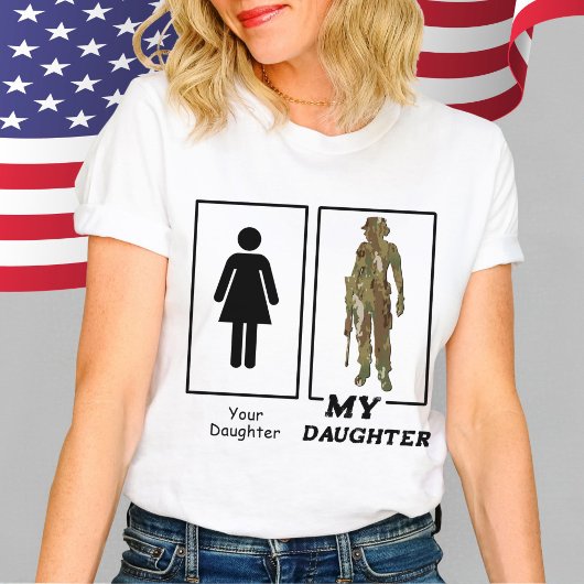 Grappig je dochter mijn dochter militair mam pap t-shirt