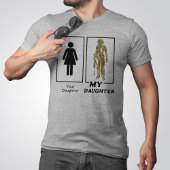 Grappig je dochter mijn dochter militair mam pap t-shirt