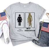 Grappig je dochter mijn dochter militair mam pap t-shirt