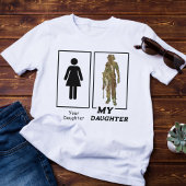 Grappig je dochter mijn dochter militair mam pap t-shirt