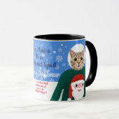 Grappig je eigen katten lelijke kerst truien foto mok (Voorkant rechts)