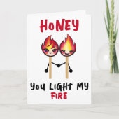 Grappig je licht mijn vuur perfecte match verjaard bedankkaart (Voorkant)