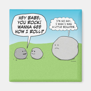 Grappig je Rock Little Boulder Koelkast Magnet