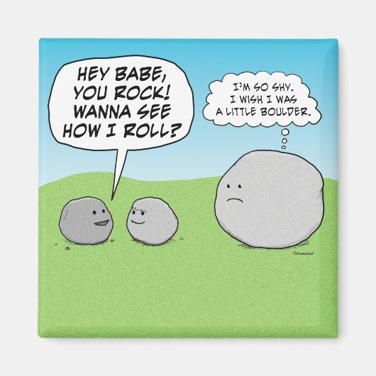 Grappig je Rock Little Boulder Koelkast Magnet (Voorkant)