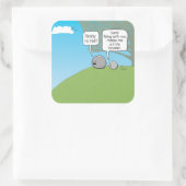 Grappig je Rock Little Boulder Vierkante Sticker (Tas)