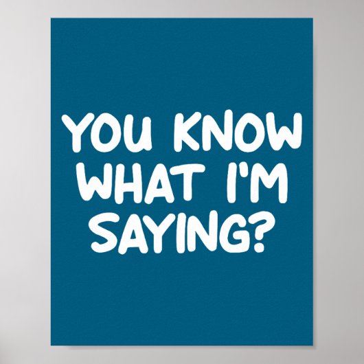 Grappig, Je weet wat ik bedoel, grap sarcastisch F Poster (Voorkant)