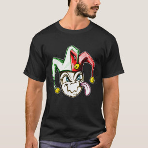 Grappig Jester Clown Pet met Bells Fool Joker Medi T-shirt