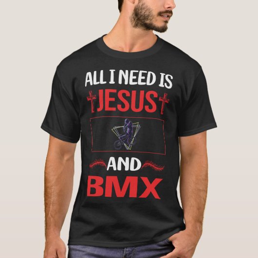 Grappig Jesus BMX T-shirt (Voorkant)