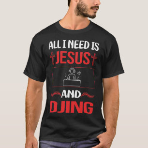 Grappig Jesus Djing DJ Disc Jockey Deejay T-shirt