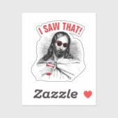 Grappig Jesus Meme, ik zag dat feest Christelijk Sticker (Vel)
