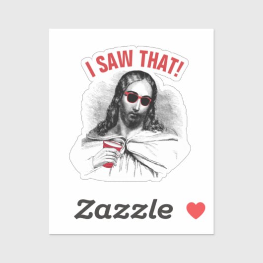 Grappig Jesus Meme, ik zag dat feest Christelijk Sticker (Vel)