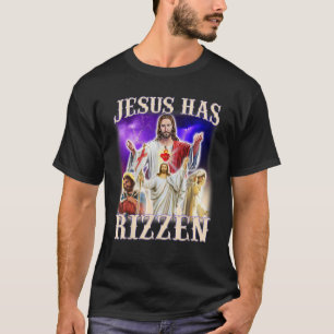 Grappig Jesus Meme Jesus Has Rizzen W Rizz Humor G T-shirt