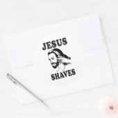 Grappig Jesus Meme Jesus Shaves Ronde Sticker (Envelop)