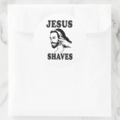 Grappig Jesus Meme Jesus Shaves Ronde Sticker (Tas)