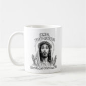 Grappig Jesus Meme OMG Dat is niet wat ik zei Koffiemok (Links)