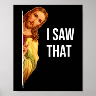 Grappig Jesus Meme Quote - Mannen & Vrouwen Cl Poster