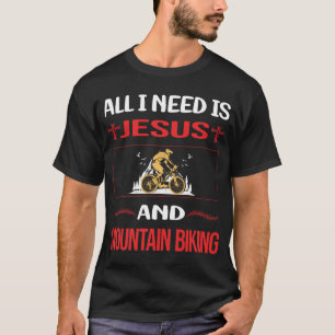Grappig Jesus Mountainbiken MTB T-shirt