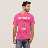 Grappig Jesus Oil Rig Roughneck Offshore T-shirt (Voorkant volledig)