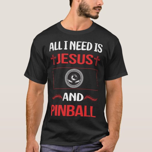 Grappig Jesus Pinball T-shirt (Voorkant)