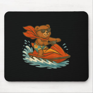 Grappig Jet Ski Teddy Bear kostuum voor volwassene Muismat