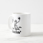 Grappig Jezus Basketbal - Hij is Rizzin' Koffiemok (Voorkant links)