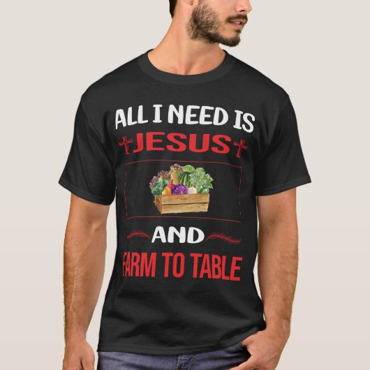 Grappig Jezus Boerderij om mee te gaan T-shirt (Voorkant)