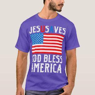 Grappig Jezus Christus ontwerp Jezus redt God zege T-shirt