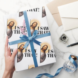 Grappig Jezus citaat - ik zag dat! Cadeaupapier
