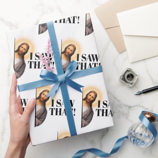 Grappig Jezus citaat - ik zag dat! Cadeaupapier (Geschenken)