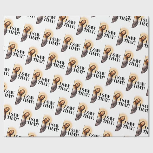 Grappig Jezus citaat - ik zag dat! Cadeaupapier (Vlak)